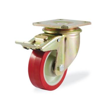 Колёсная опора KAMA K-4102-PUR-100-F18 с тормозом