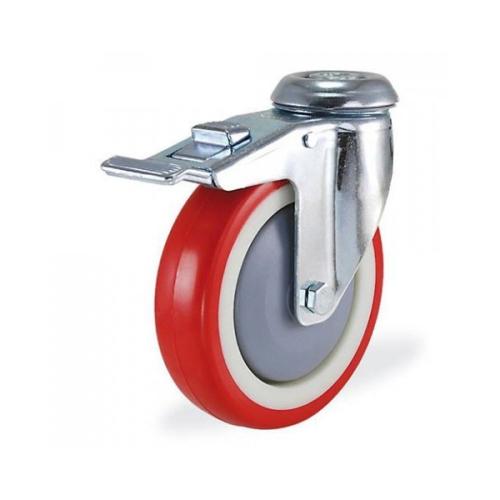 Колёсная опора KAMA 2800-PUR-150-F18 с тормозом