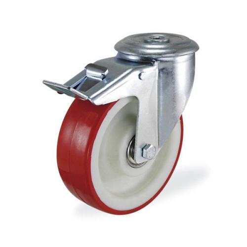 Колёсная опора KAMA 3300-PUR-080-F18 с тормозом