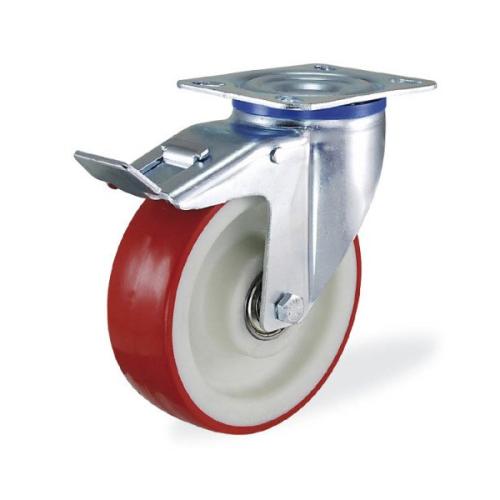 Колёсная опора KAMA 3802-PUR-150-F18 с тормозом