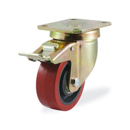 Колёсная опора KAMA 4102-KUR-125-F18 с тормозом