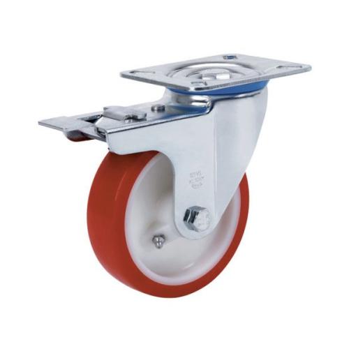 Колёсная опора ALEX A-3302-PUR-100-F18 с тормозом