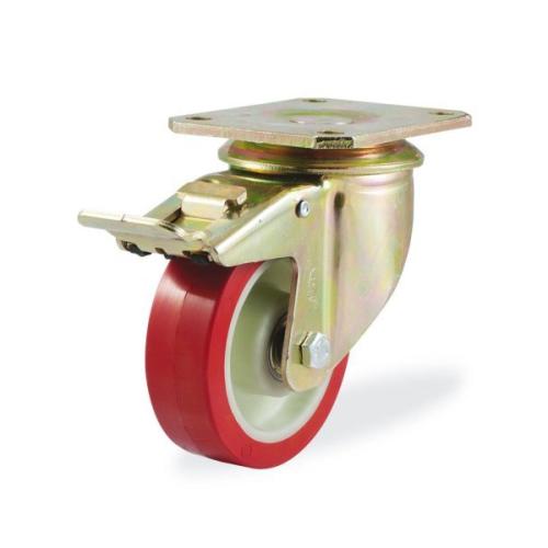 Колёсная опора KAMA K-4102-PUR-100-F18 с тормозом