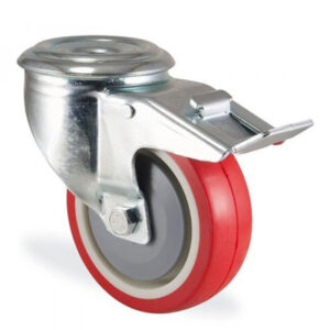 Колёсная опора KAMA 3300-PUR-100-F18 с тормозом