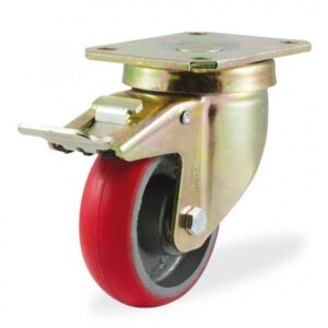 Колёсная опора KAMA 4102-D2OR-125-F18 с тормозом