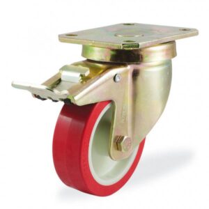 Колёсная опора KAMA 4102-PUR-200-F18 с тормозом