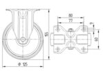 3478UFR125P62 blue колесо 125 mm FRCL55 — изображение 2