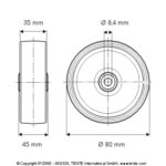 BOG 080 x35-8 колесо MTW 80 — изображение 2