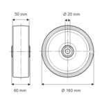 IEP 160 x50-20 колесо D 63 — изображение 2