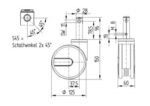 Колесная опора с центральным тормозом 2946UAP125R26-28S45 RAL9002 4xM8 — изображение 2