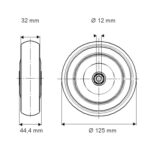 Колесо PJO125x32-12 — изображение 2