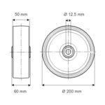 Колесо под ось UOP200x50-12 — изображение 2