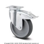 Колесо поворотное с тормозом 125  2477PJO125P50