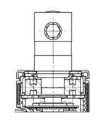 Колесо с центральным тормозом или фиксатором направления 2044UAP125R26-28S45 RAL9002 4xM8 — изображение 3