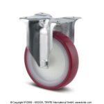 Неповоротная колесная опора красный полиуретан 200  3478UAR200P63 red