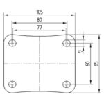 Rmeist Колесная опора неповоротная IMS125UAO1F62 red — изображение 2